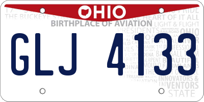 OH license plate GLJ4133