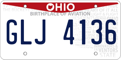 OH license plate GLJ4136
