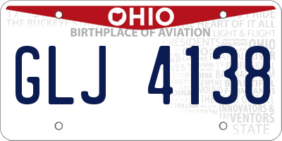 OH license plate GLJ4138