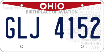 OH license plate GLJ4152
