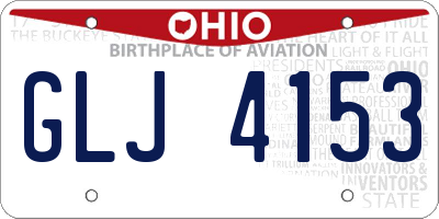 OH license plate GLJ4153