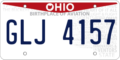 OH license plate GLJ4157