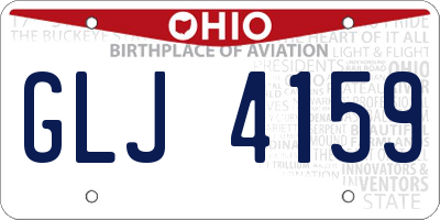 OH license plate GLJ4159