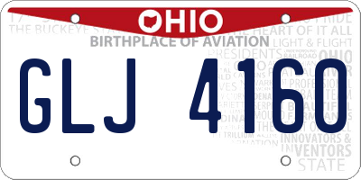 OH license plate GLJ4160