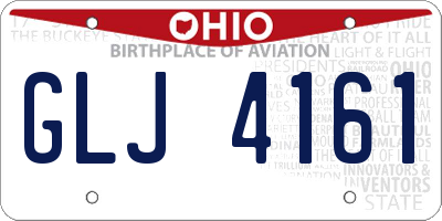 OH license plate GLJ4161