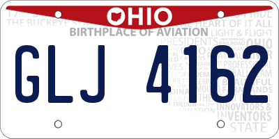 OH license plate GLJ4162