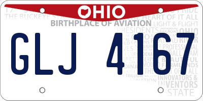 OH license plate GLJ4167