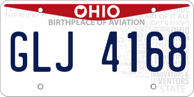 OH license plate GLJ4168
