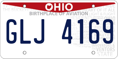 OH license plate GLJ4169