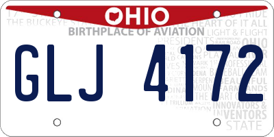 OH license plate GLJ4172