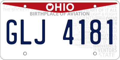 OH license plate GLJ4181