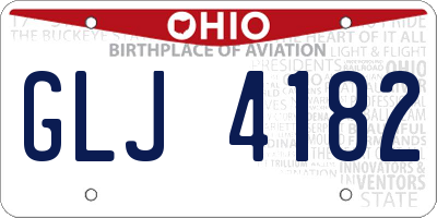 OH license plate GLJ4182