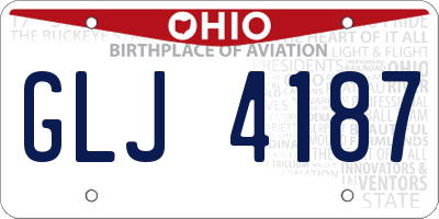 OH license plate GLJ4187
