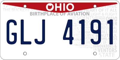 OH license plate GLJ4191
