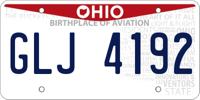 OH license plate GLJ4192