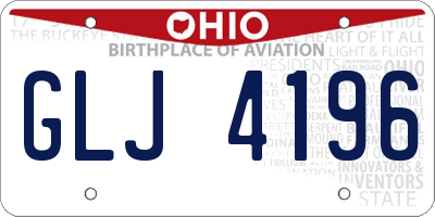 OH license plate GLJ4196