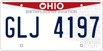 OH license plate GLJ4197