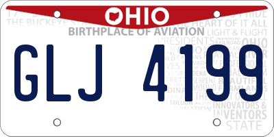 OH license plate GLJ4199