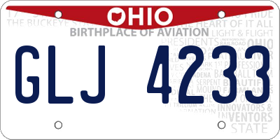 OH license plate GLJ4233