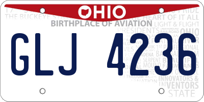 OH license plate GLJ4236