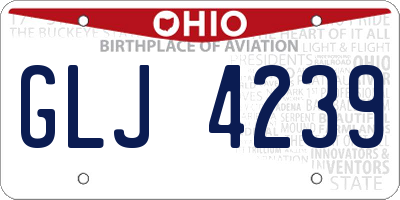 OH license plate GLJ4239