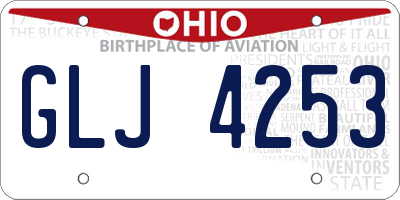 OH license plate GLJ4253
