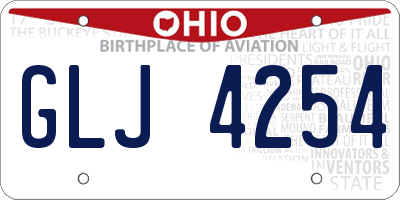 OH license plate GLJ4254
