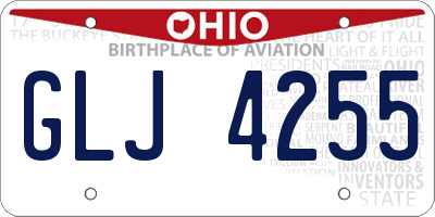 OH license plate GLJ4255