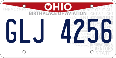 OH license plate GLJ4256