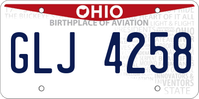 OH license plate GLJ4258