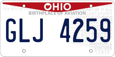 OH license plate GLJ4259
