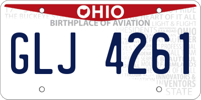 OH license plate GLJ4261