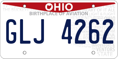 OH license plate GLJ4262