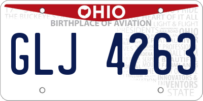 OH license plate GLJ4263