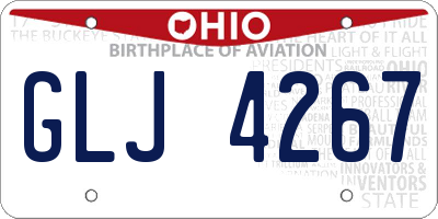OH license plate GLJ4267