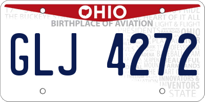 OH license plate GLJ4272