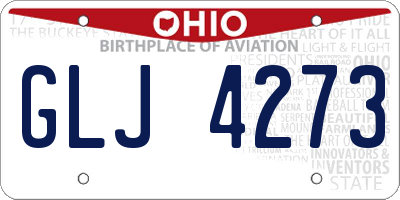 OH license plate GLJ4273