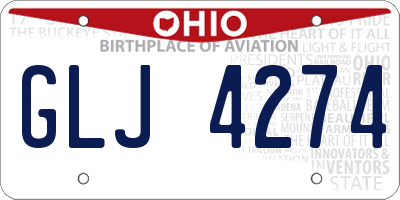 OH license plate GLJ4274