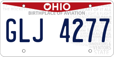 OH license plate GLJ4277