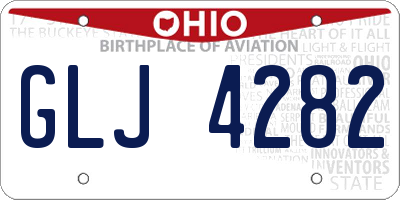 OH license plate GLJ4282
