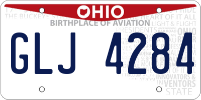 OH license plate GLJ4284