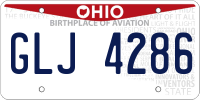 OH license plate GLJ4286