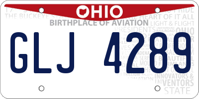 OH license plate GLJ4289