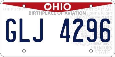 OH license plate GLJ4296