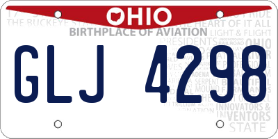 OH license plate GLJ4298
