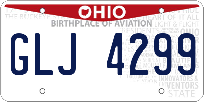 OH license plate GLJ4299