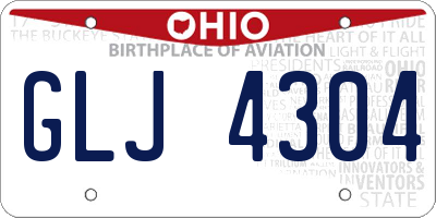 OH license plate GLJ4304