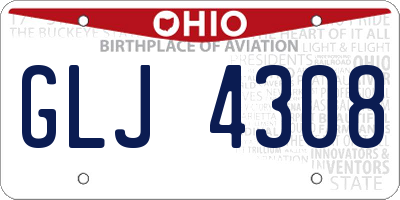 OH license plate GLJ4308