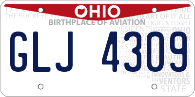 OH license plate GLJ4309