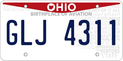 OH license plate GLJ4311